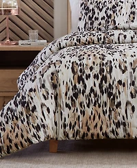 Kenneth Cole New York Abstract Leopard 3 Piece Comforter Set, Full/Queen