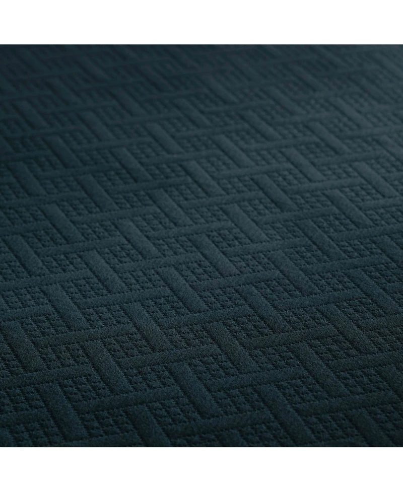 Superior 100% Cotton Basketweave Matelasse All-Season -piece Coverlet Set