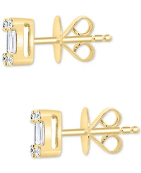 Effy Diamond Emerald-Shaped Baguette Cluster Stud Earrings (3/4 ct. t.w.) in 14k Gold