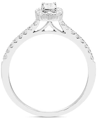 Diamond Princess Halo Engagement Ring (1/2 ct. t.w.) in 14k White Gold