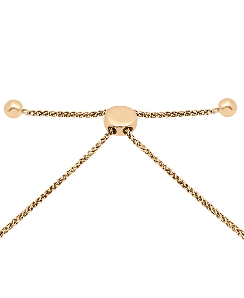 Wrapped Diamond Large Link Bolo Bracelet (1/2 ct. t.w.) Sterling Silver or 14k Gold-Plated Silver, Created for Macy's