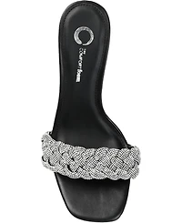 Journee Collection Women's Sashaa Braided Rhinestone Sandals