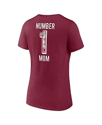Women's Fanatics Burgundy Washington Commanders Team Mother's Day V-Neck T-shirt