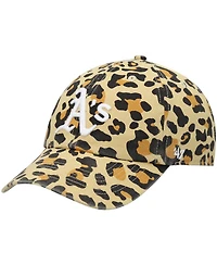 Women's '47 Oakland Athletics Tan Bagheera Cheetah Clean Up Adjustable Hat