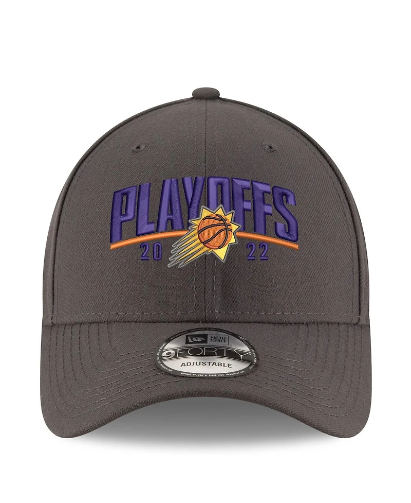 Men's New Era Gray Phoenix Suns 2022 Nba Playoffs Arch 9FORTY Adjustable Hat