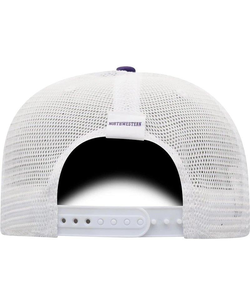 Men's Top of the World Purple and White Northwestern Wildcats Trucker Snapback Hat