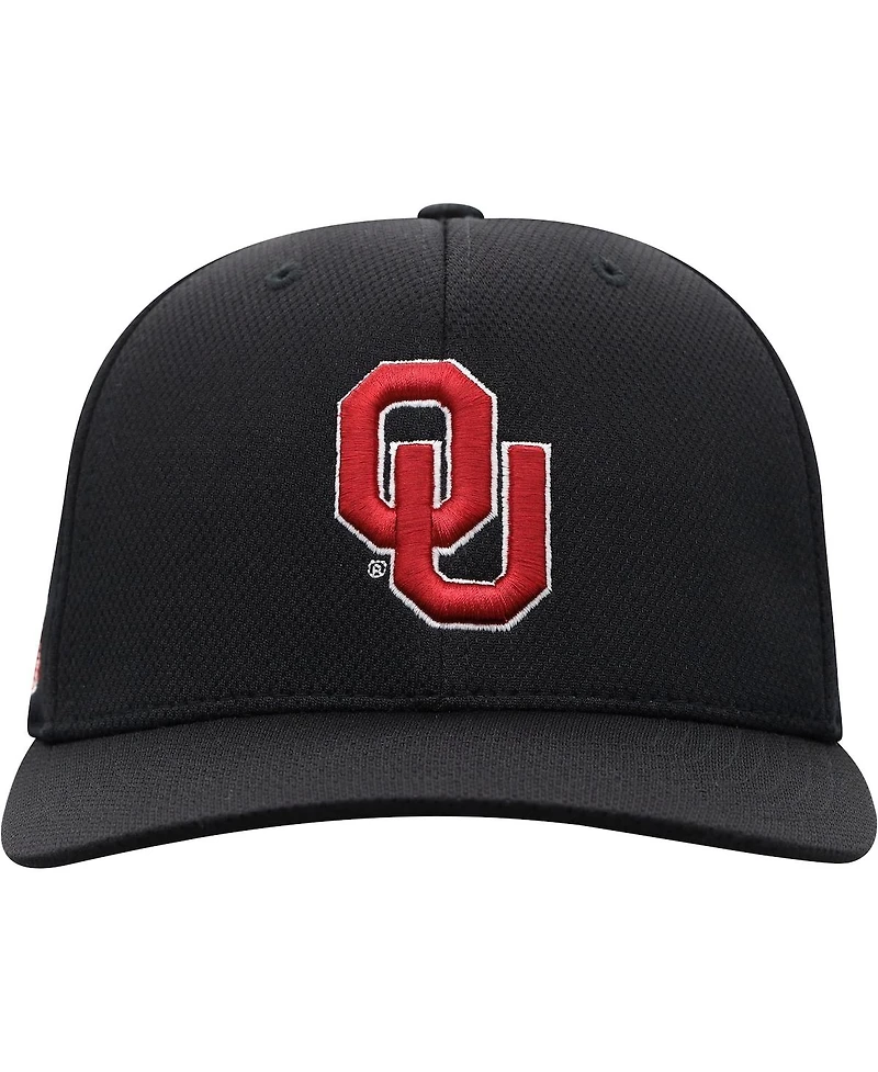 Men's Top of the World Black Oklahoma Sooners Reflex Logo Flex Hat
