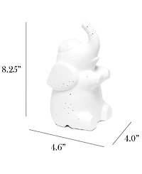 Simple Designs Porcelain Elephant Shaped Table Lamp