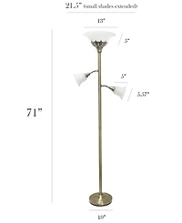 Elegant Designs 3 Light Floor Lamp