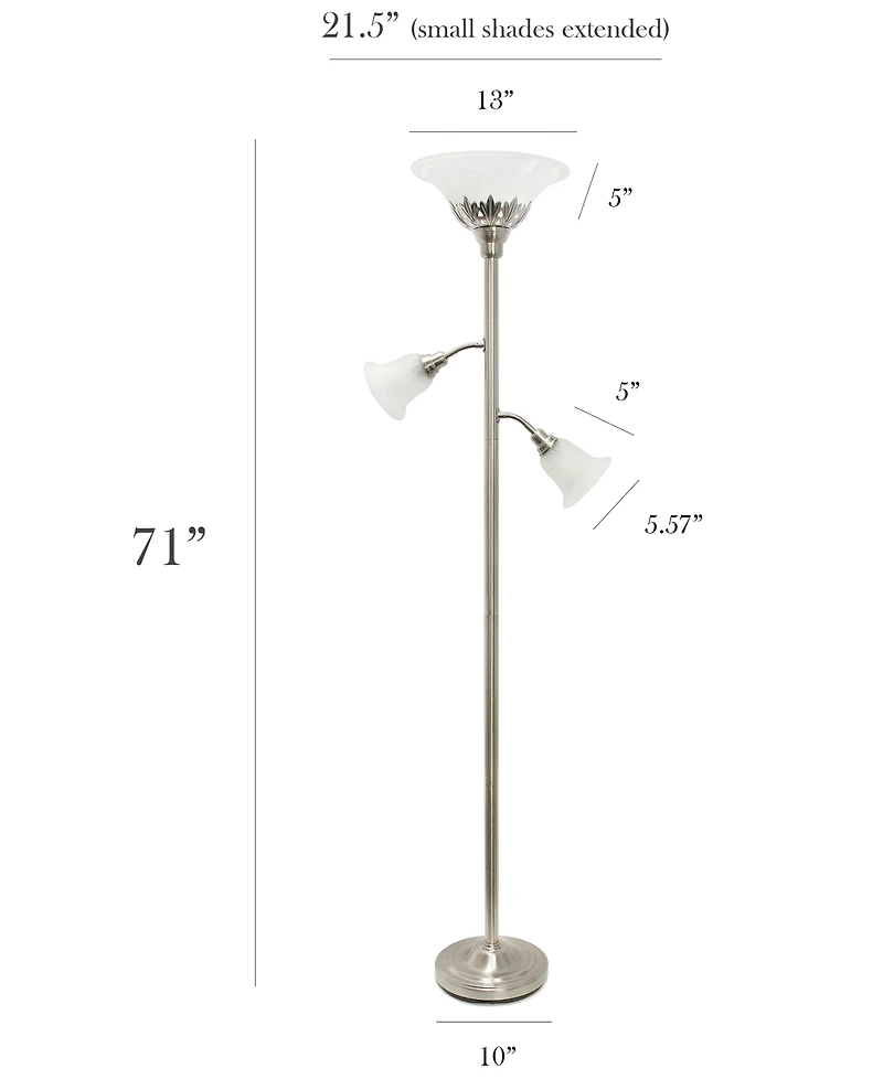 Elegant Designs 3 Light Floor Lamp