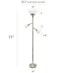Elegant Designs 3 Light Floor Lamp