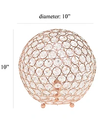 Elegant Designs Elipse 10" Crystal Ball Sequin Table Lamp