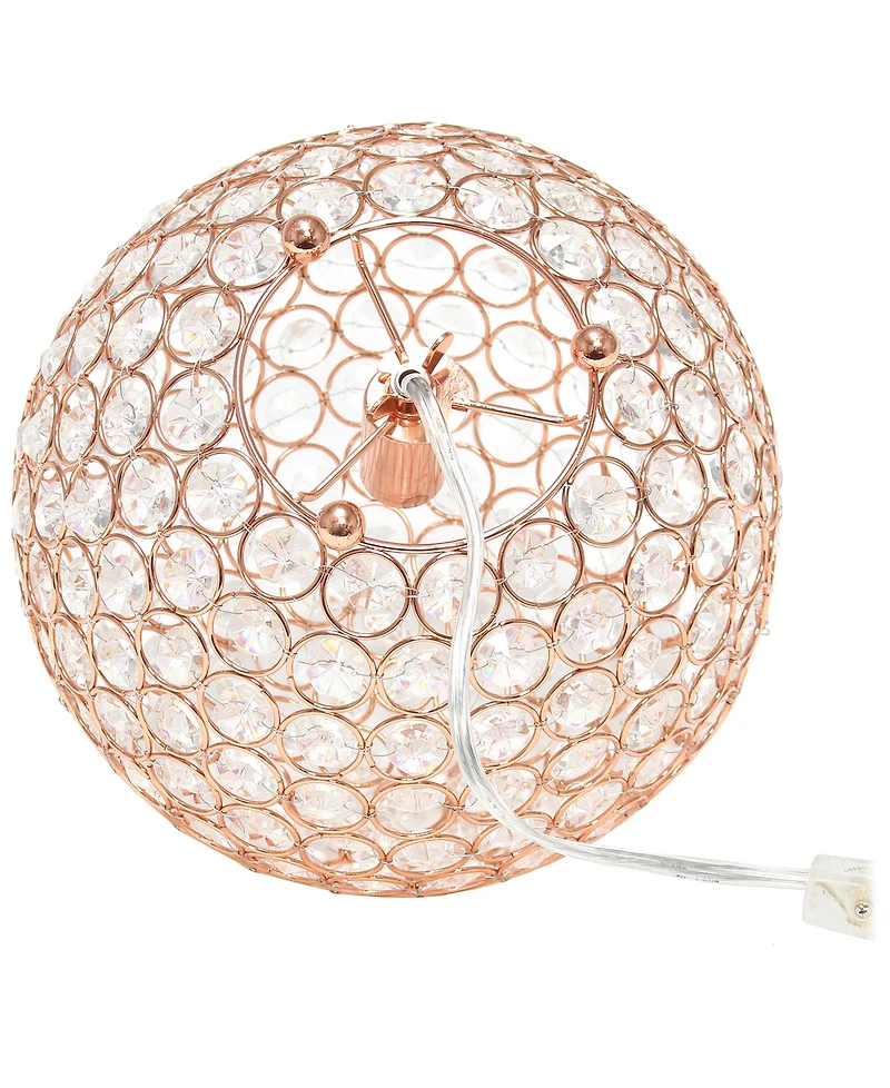 Elegant Designs Elipse 10" Crystal Ball Sequin Table Lamp