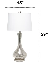 Lalia Home Speckled Mercury Tear Drop Table Lamp