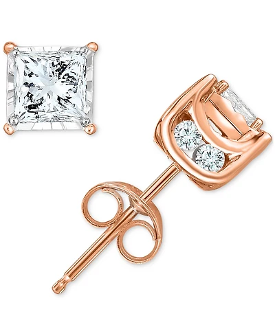 TruMiracle Diamond Stud Earrings (3/4 ct. t.w.) in 14k Rose Gold