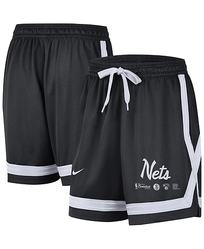 Women's Nike Black Brooklyn Nets Crossover Performance Shorts