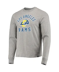 Men's '47 Brand Heathered Gray Los Angeles Rams Arch Super Rival Long Sleeve T-shirt