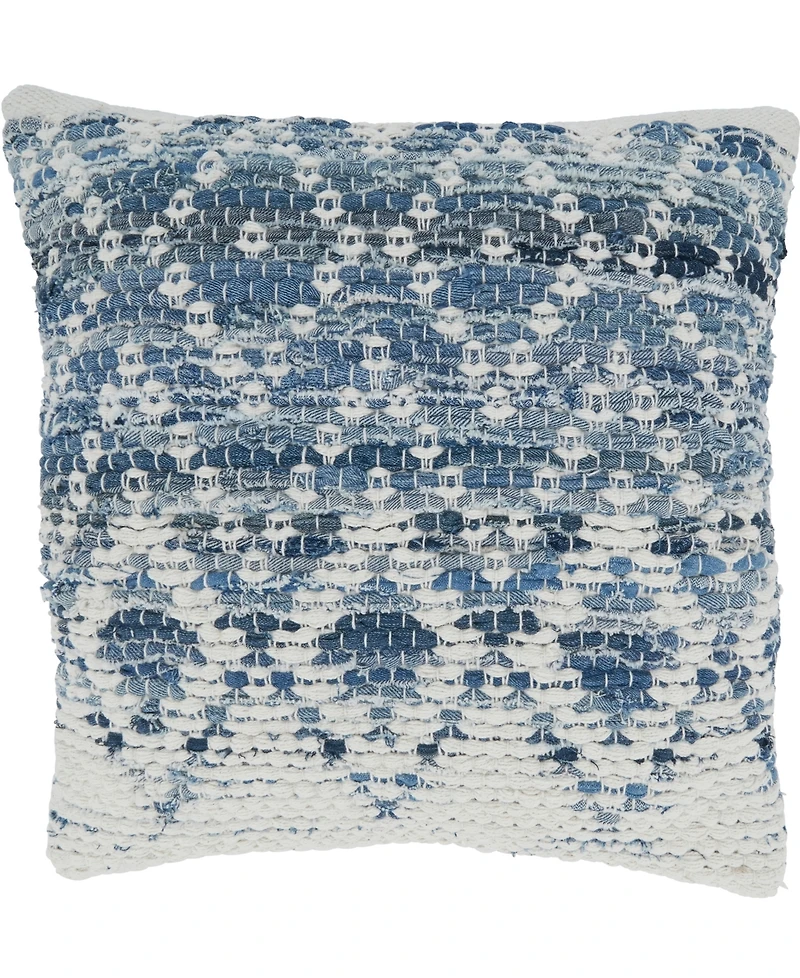 Saro Lifestyle Diamond Chindi Decorative Pillow, 18" x 18"