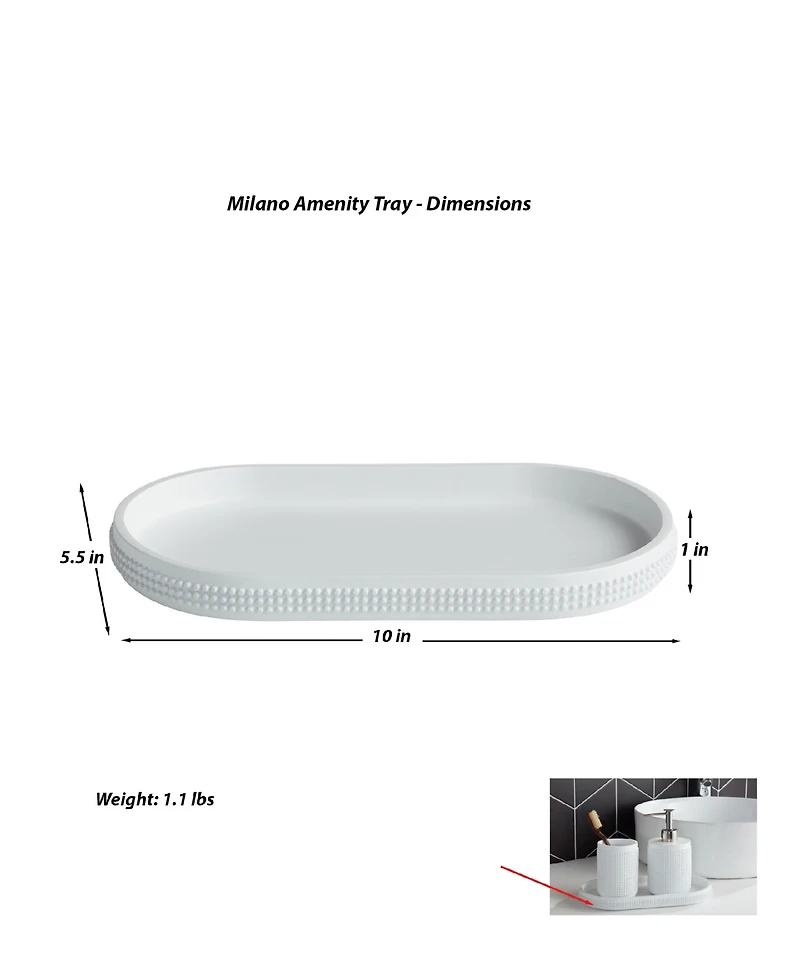 Roselli Trading Company Milano 3-Piece Bathroom Accessory Set
