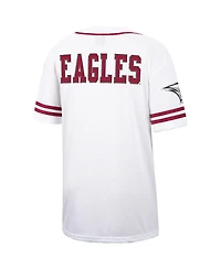 Men's Colosseum White, Maroon North Carolina Central Eagles Free Spirited Baseball Jersey