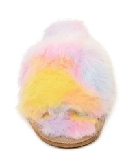 Minnetonka Little and Big Girls Lyla Faux Fur Slide Slippers