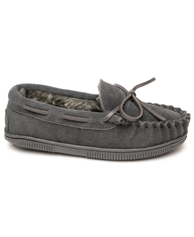 Minnetonka Toddler Boys Pile Lined Hardsole Moccasin Slippers