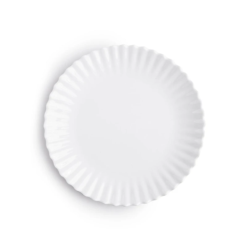Q Squared Melamine Patio Luxe Lightweight 11" Dinner Plates, Set of 4