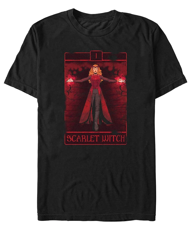 Men's Marvel Film Doctor Strange Movie 2 Wanda Tarot Short Sleeve T-shirt