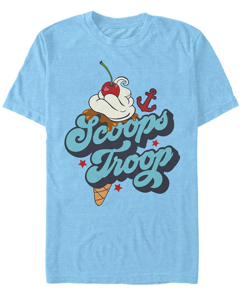 Stranger Things Men's Scoops Troop Logo Short Sleeve T-Shirt