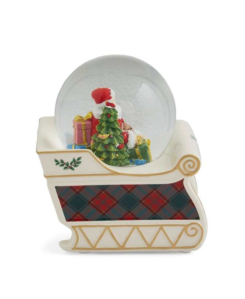 Spode Christmas Tree Santa Sleigh Snow Globe