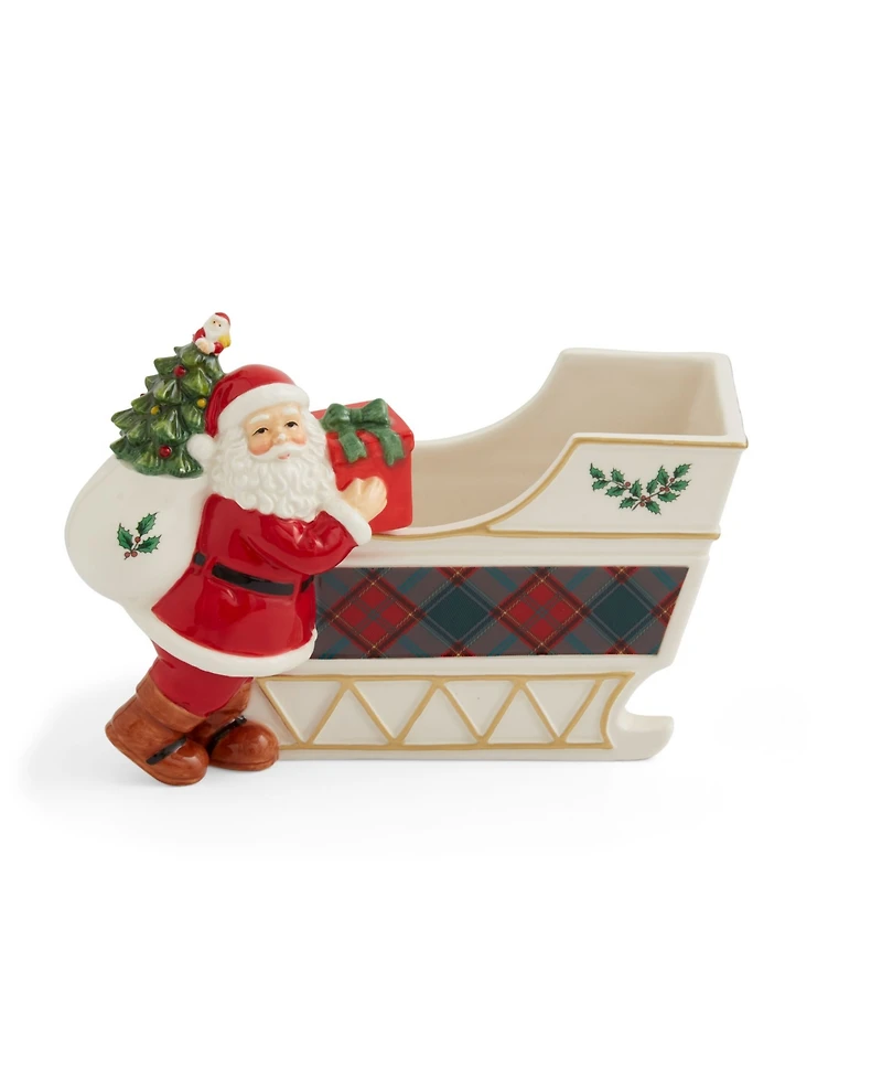 Spode Christmas Tree Santa Sleigh Candy Jar