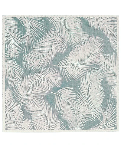 Liora Manne' Carmel Fronds 7'10" x 7'10" Square Outdoor Area Rug