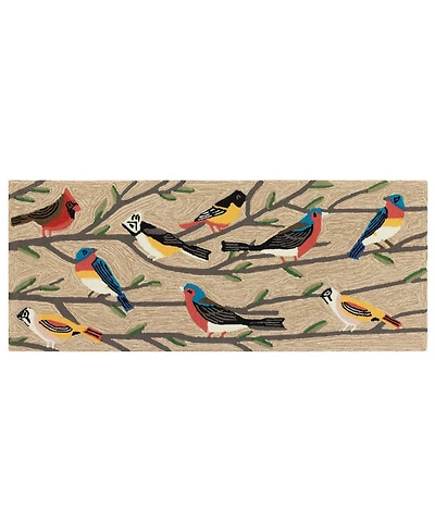 Liora Manne' Frontporch Birds 2' x 5' Runner Outdoor Area Rug