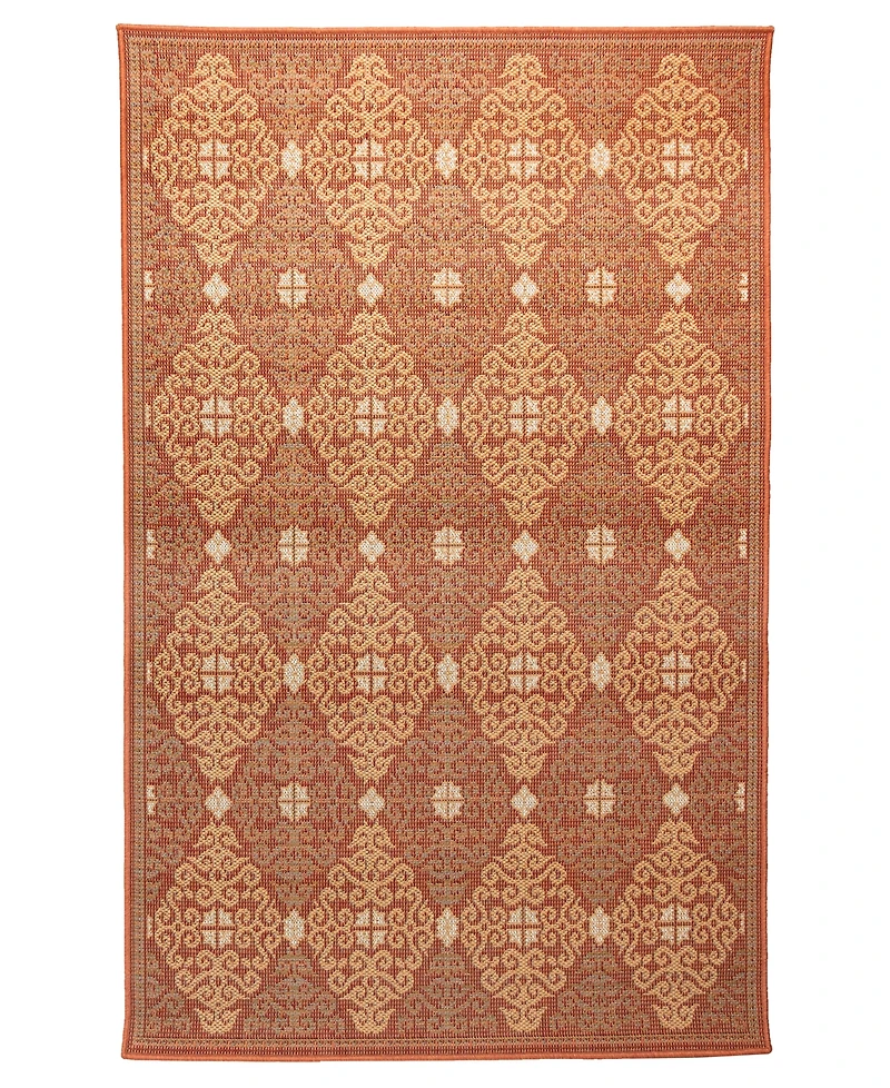 Liora Manne' Patio Suzani Diamonds 7'10" x 9'10" Outdoor Area Rug