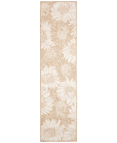Liora Manne' Carmel Sunflower Field 1'11" x 7'6" Runner Outdoor Area Rug