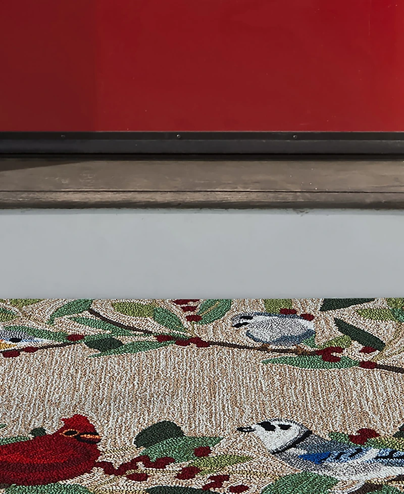 Liora Manne' Frontporch Bird Border 2'6" x 4' Outdoor Area Rug