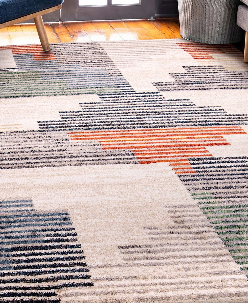 Closeout! Gemstone Deco Blocks 7'10" x 10'10" Area Rug