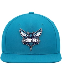 Men's Mitchell & Ness Teal Charlotte Hornets Ground 2.0 Snapback Hat