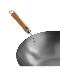 Joyce Chen Classic Series Carbon Steel Wok with Birch Handles, 14"