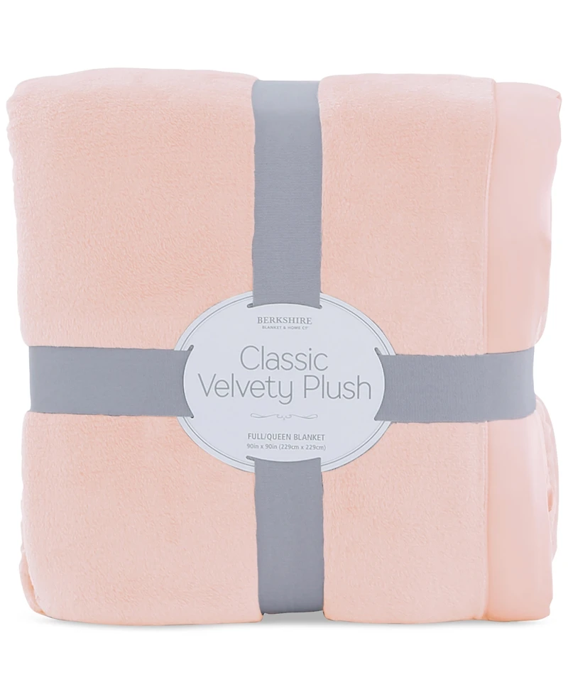 Berkshire Classic Velvety Plush Blanket, Full/Queen, Exclusively at Macy's