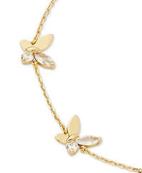 Kate Spade New York Gold-Tone Crystal Social Butterfly Station Bracelet