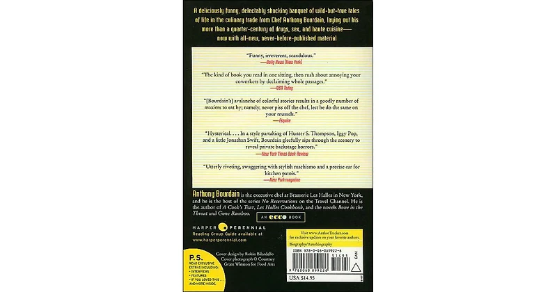Kitchen Confidential: Adventures in the Culinary Underbelly by Anthony Bourdain