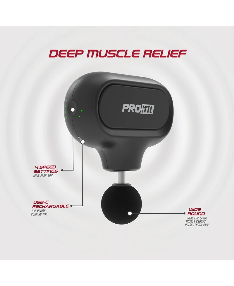 Tzumi Pro Fit Percussion Mini Massager G400