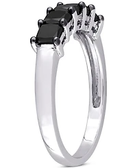 Black Diamond Anniversary Ring (1-1/4 ct. t.w.) 10k White Gold