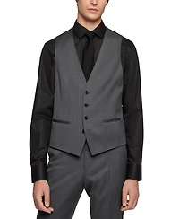 Boss by Hugo Men's Virgin-Wool Serge Slim-Fit Vests