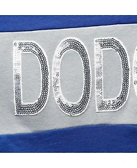 Women's Touch Royal and Gray Los Angeles Dodgers Lead Off Notch Neck T-shirt
