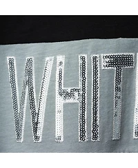Women's Touch Black and Silver Chicago White Sox Lead Off Notch Neck T-shirt