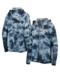 Women's New Era Navy Houston Astros Tie-Dye Full-Zip Hoodie