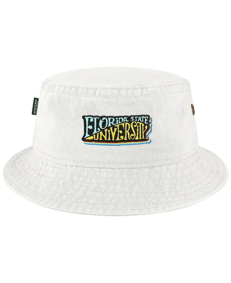 Men's League Collegiate Wear White Florida State Seminoles Beach Club Color Waves Bucket Hat