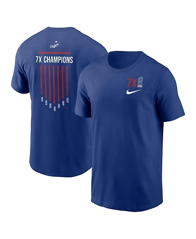 Men's Nike Royal Los Angeles Dodgers 7x World Series Champions Local Team T-shirt